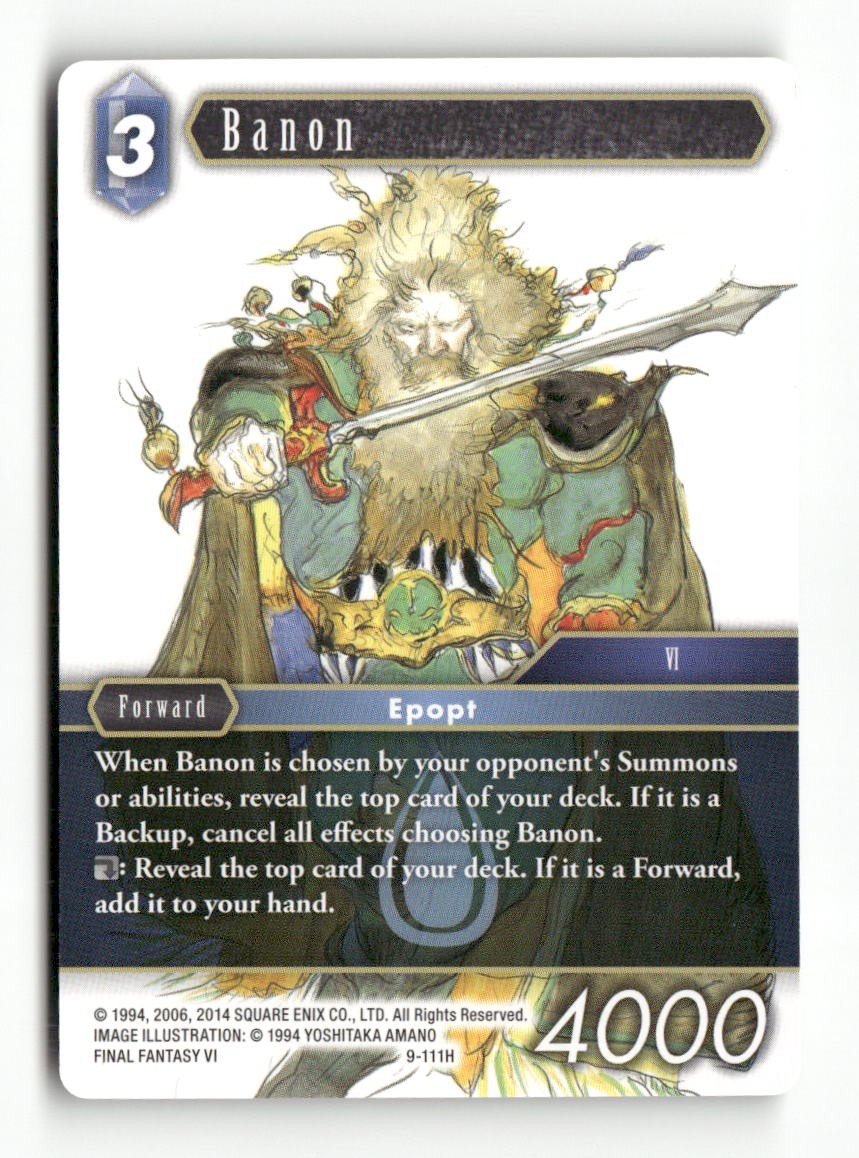 Banon 9-111H Hero Opus IX Final Fantasy Near Mint