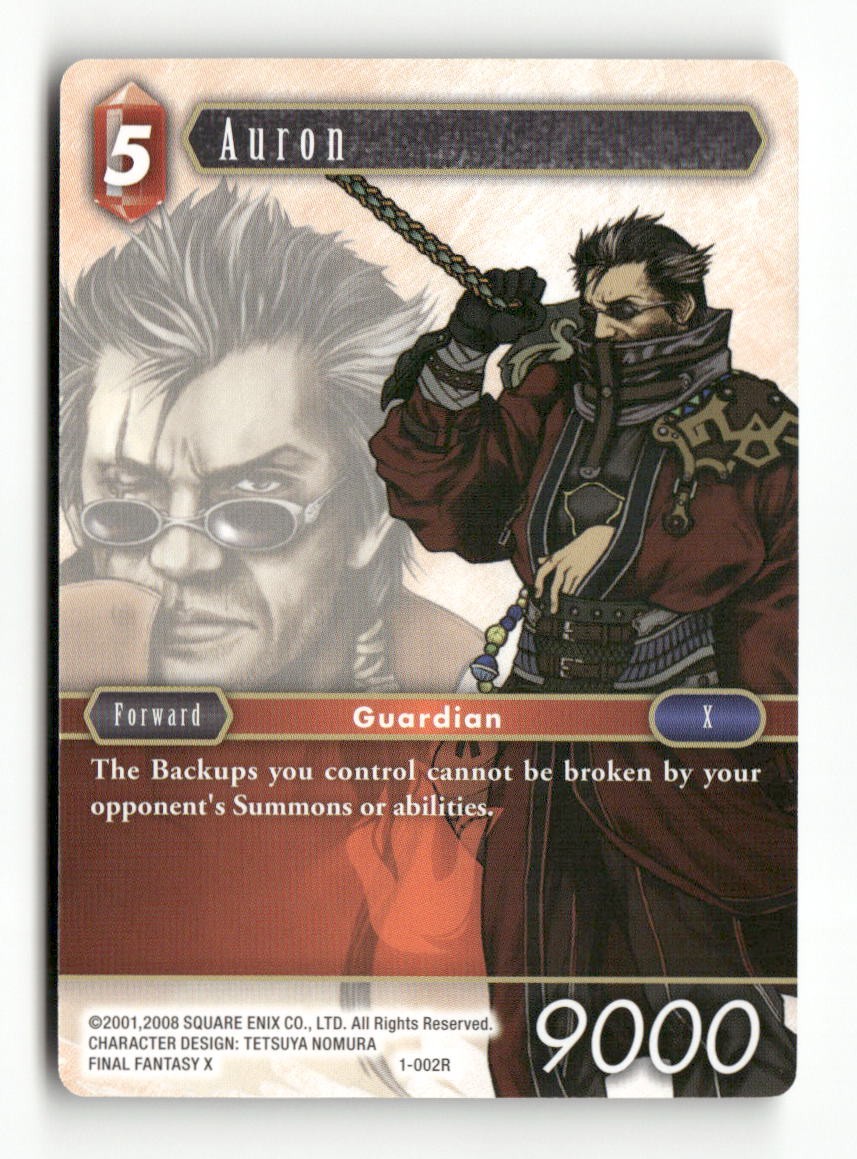 Auron (Rare) 1-002R Rare Opus I Final Fantasy Near Mint