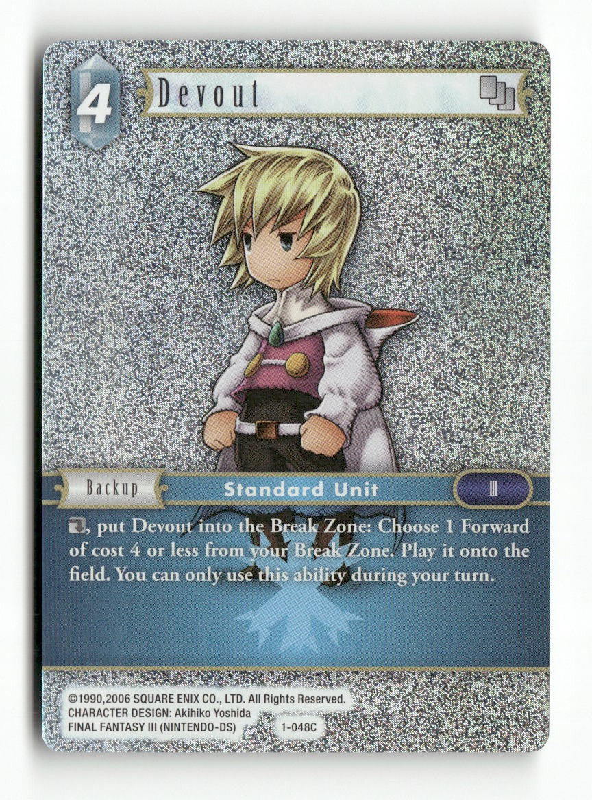 Devout (Ingus) 1-048C Common Opus I Final Fantasy Foil Near Mint WAVE 1
