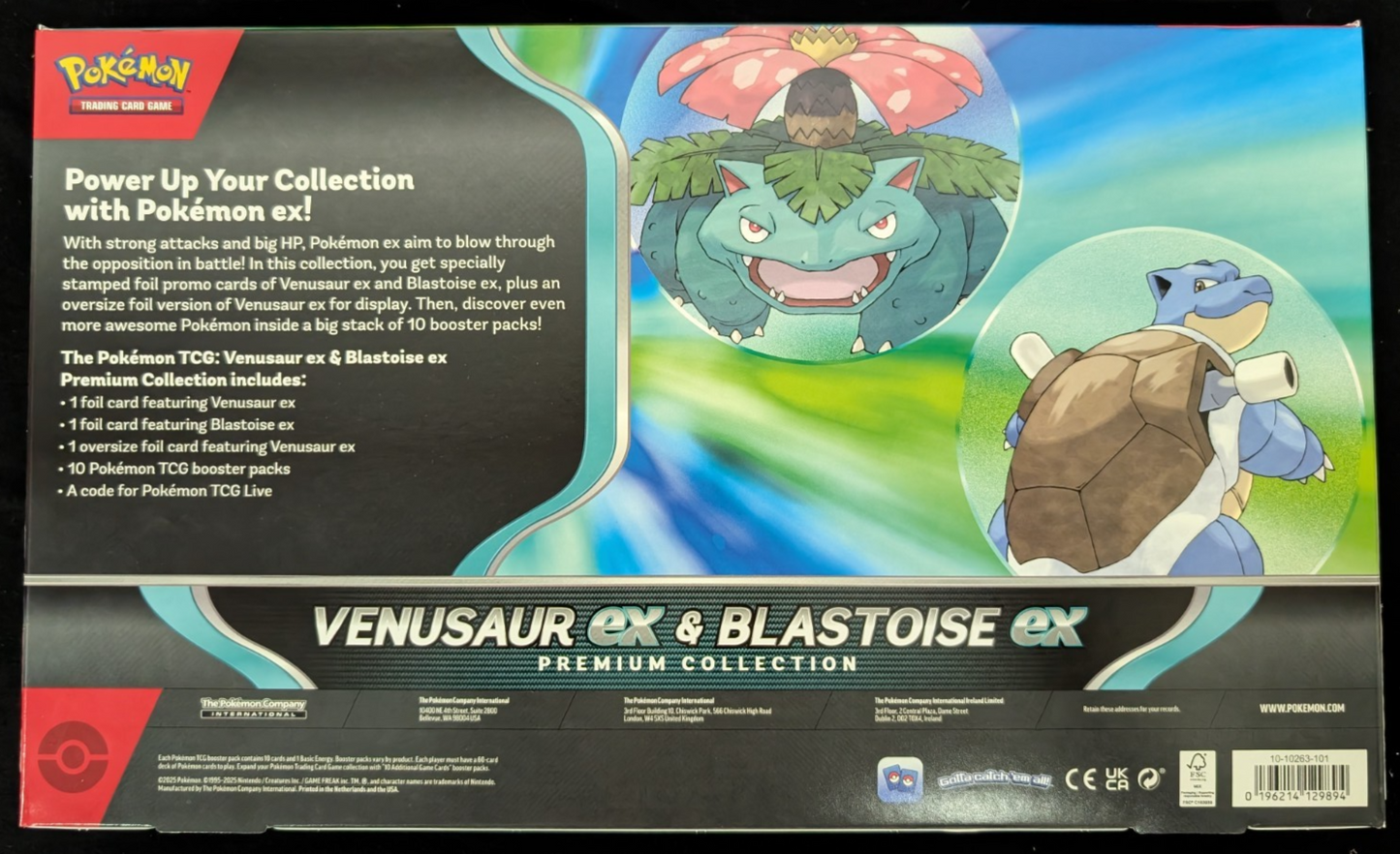 Venusaur EX & Blastoise EX Premium Collection Pokemon TCG NEW SEALED