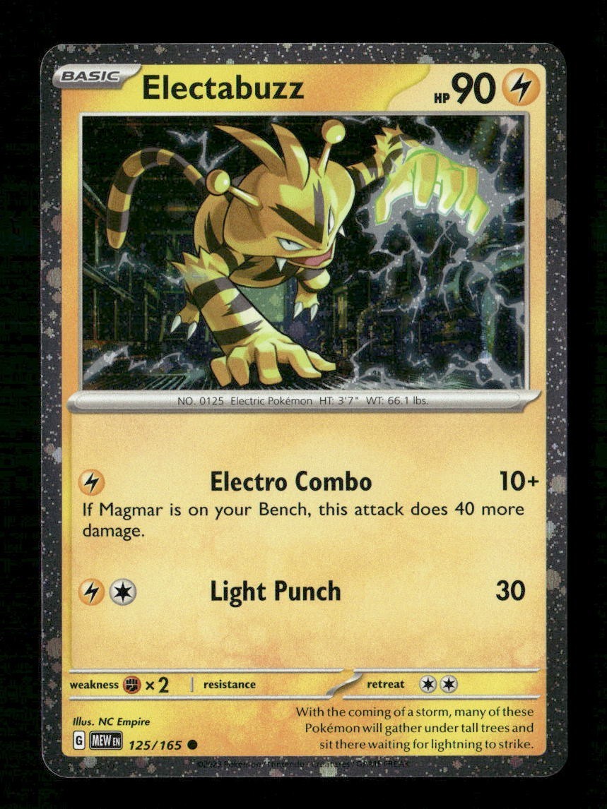 Electabuzz (Cosmos Holo) #125 Holofoil Pokemon 151