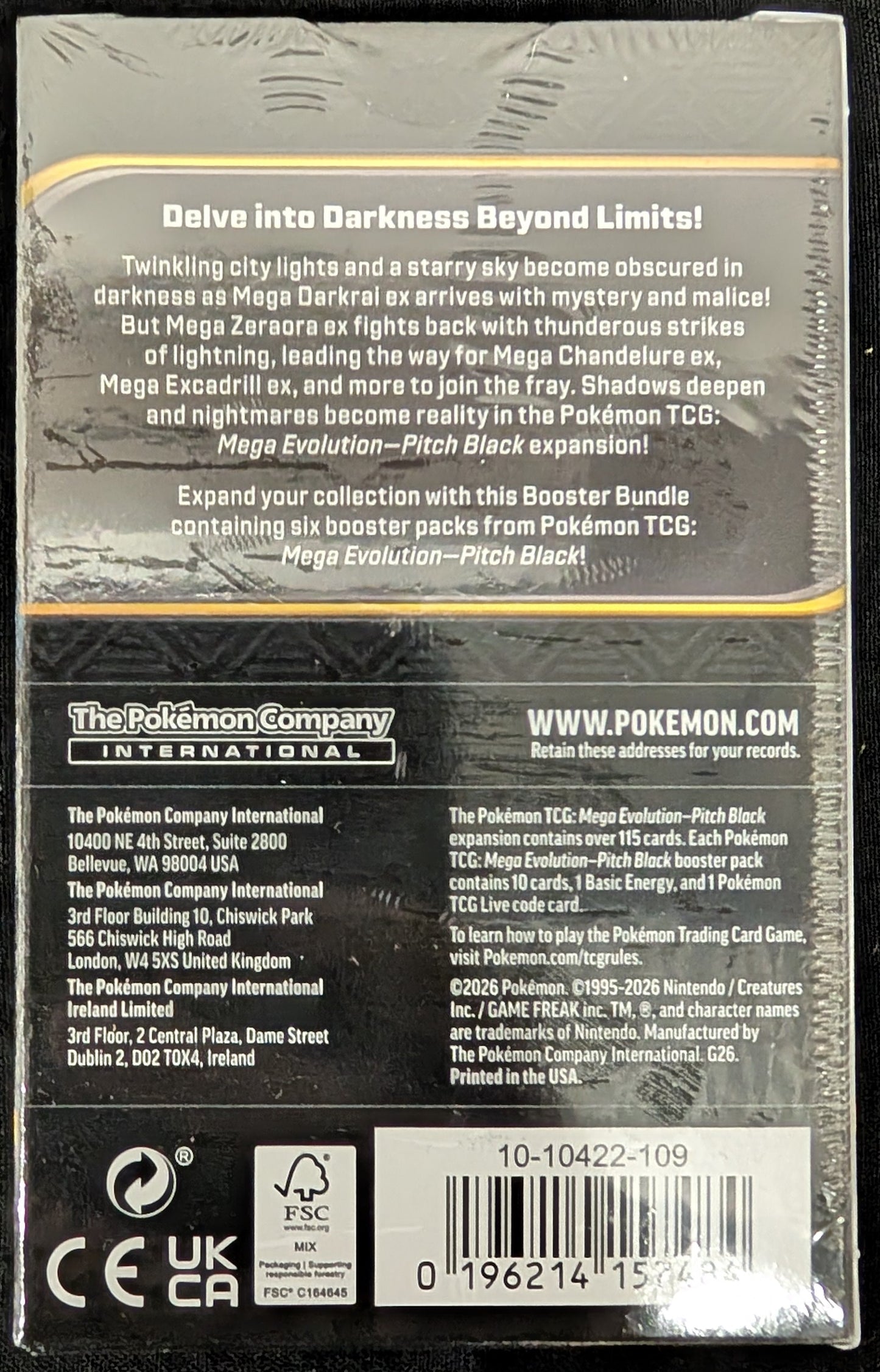 Mega Evolution Pitch Black Booster Bundle NEW SEALED Pokemon TCG